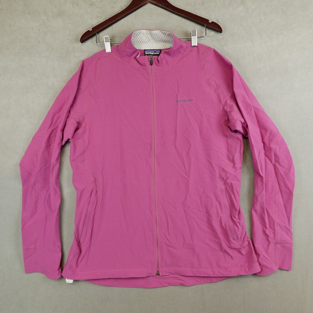 Patagonia Traverse Jacket Women XL Rubellite Pink Trail Running Slim Full Zip